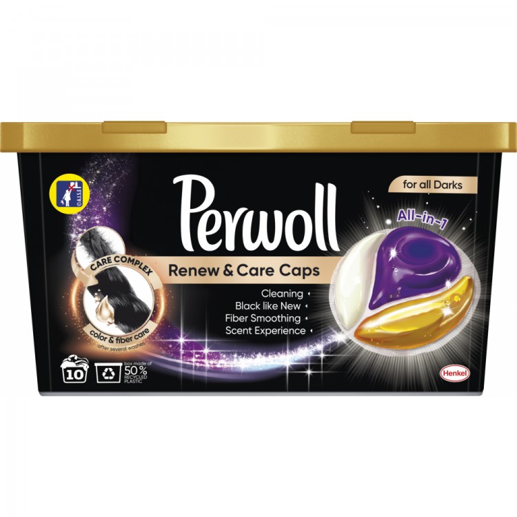 Perwoll Renew Caps 10ks BLACK | Prací prostředky - Prací gely, tablety a mýdla Perwoll Renew Caps 10ks BLACK | Prací prostředky - Prací gely, tablety a mýdla